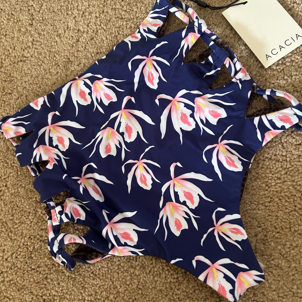 acacia swimwear Queens Bottom - Blue Island Orchid
